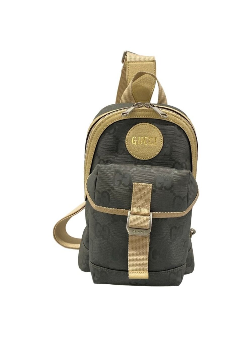 Gucci Bag Off the Grid Dark Gray Beige Leather